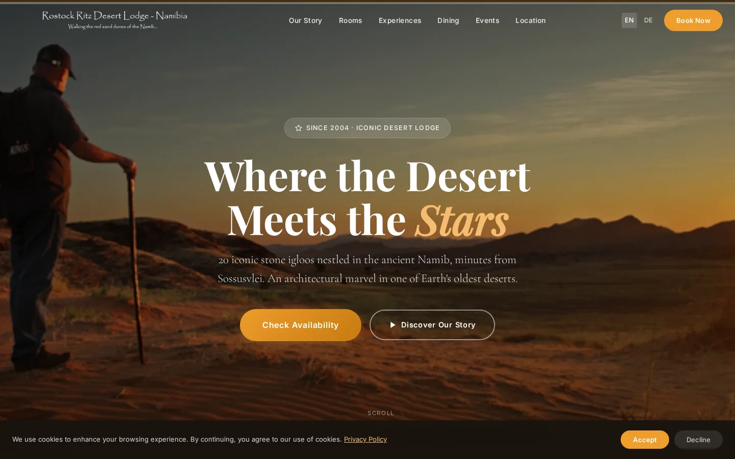 Rostock Ritz Desert Lodge Website